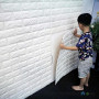 Декоративная самоклеющаяся 3D панель Sticker Wall, кирпич, 03 белый
