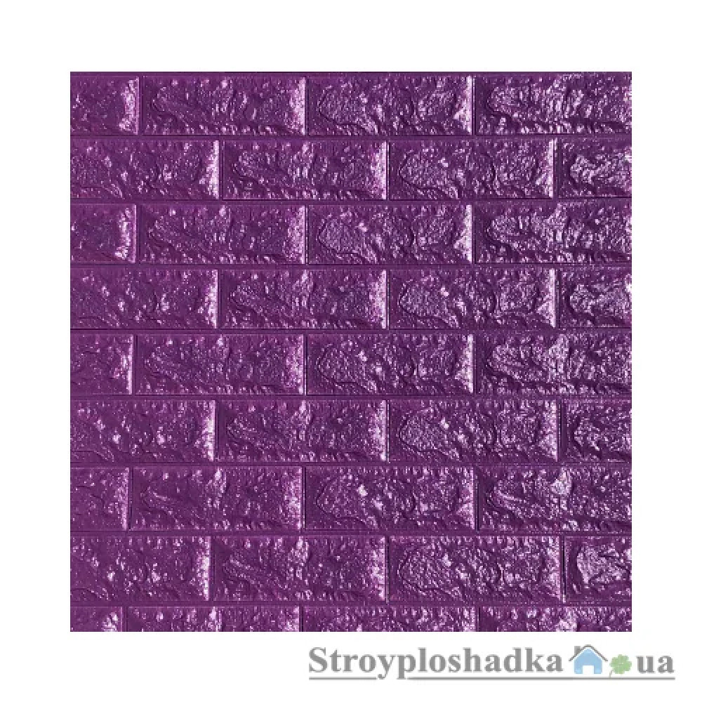 Декоративная самоклеющаяся 3D панель Sticker Wall, кирпич, 07 фиолетовый