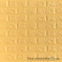 Самоклеюча декоративна панель, 3D pe foam Wall Sticker, під цеглу жовту, 6 мм