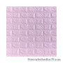 Декоративная самоклеющаяся 3D панель Sticker Wall, кирпич, 12 розовый