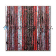 ЗД настінні панелі бамбук червоно-сірий, Sticker Wall, 5 мм