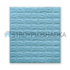 Декоративная самоклеющаяся 3D панель Sticker Wall, кирпич, 02 голубой 