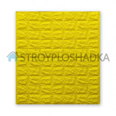 Декоративная самоклеющаяся 3D панель Sticker Wall, кирпич, 10 желтый
