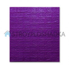 3Д панели кирпич фиолетовый, Sticker Wall, 5 мм
