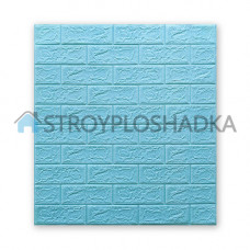 Самоклеющаяся декоративная панель, 3D pe foam Wall Sticker, под кирпич голубой, 6 мм