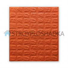 Самоклеющиеся панели под кирпич оранжевый, Sticker Wall, 7 мм