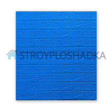 3D панель самоклейка декоративная, 3D pe foam Wall Sticker, 3D pe foam Wall Sticker, под кирпич синий, 6 мм
