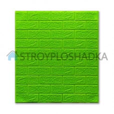 Декоративная самоклеющаяся 3D панель Sticker Wall, кирпич, зеленый, 5 мм