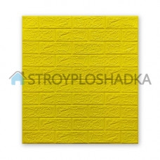 Самоклеющиеся панели под кирпич желтый, Sticker Wall, 5 мм