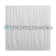 3d панели на потолок белые, Sticker Wall, белая волна, 7 мм