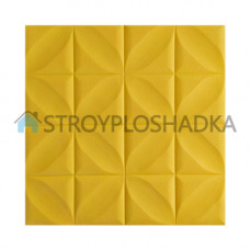 3д панель на стену, Sticker Wall, желтая геометрия, 8 мм