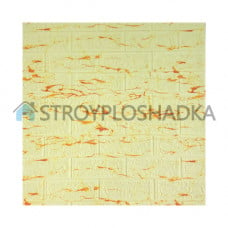 3d панели под кирпич бежево-оранжевый, Sticker Wall, 5 мм