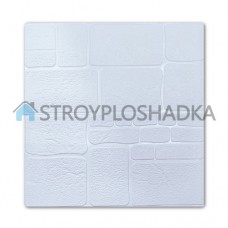 3д панели под камень, Wall Decor, белый, 8 мм