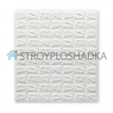 3D панели самоклеющиеся 3D pe foam Wall Sticker, кирпич белый, 6 мм