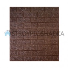 Самоклеющаяся декоративная панель, 3D pe foam Wall Sticker, под кирпич темный шоколад, 6 мм