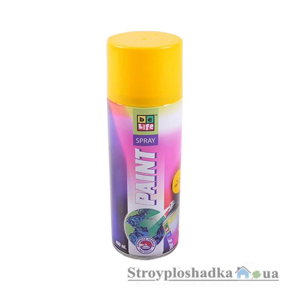 Аэрозольная краска-пленка BeLife Spray Sticker Fluor, R1005 желтый, 400 мл 