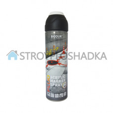 Аэрозольная эмаль Biodur, Acrylic Marker Spray Fluo, флуоресцентная, для сигнальной маркировки, белая, 500 мл