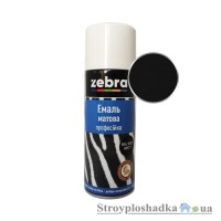 Аерозольна емаль професійна Zebra, чорний 9005 матт, матова 400 мл