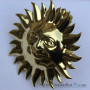 Прищіпка декоративна Marcin Dekor Сонце з обличчям, 80 мм, золото
