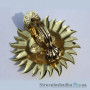 Прищепка декоративная Marcin Dekor Солнце с лицом, 80 мм, золото