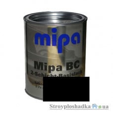 Автоэмаль Mipa BC двухкомпонентная, металлик, Super Black, 1 л