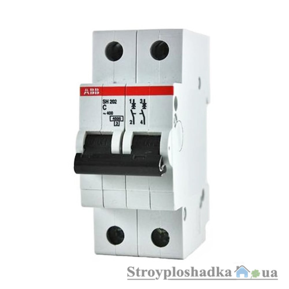 Автоматичний вимикач ABB SH202-C25 25A 2P, 4.5kA (2CDS212001R0254)