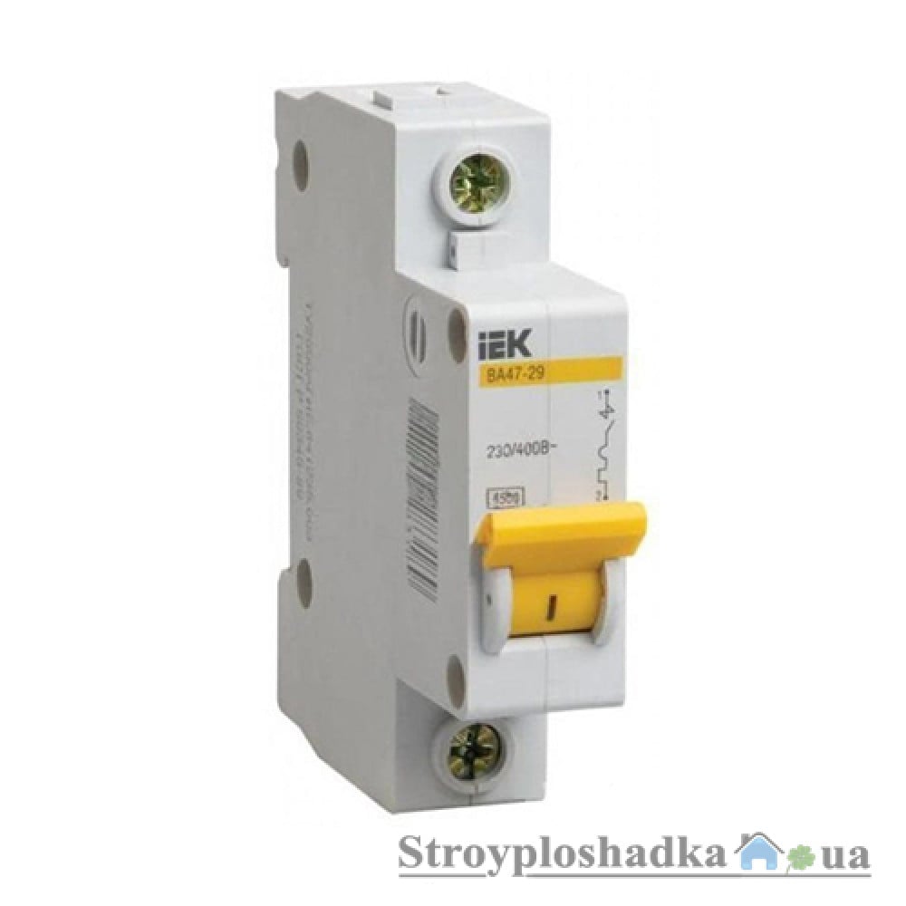 Автоматичний вимикач ІЕК ВА47-29, 20А, 1Р (MVA20-1-020-B)