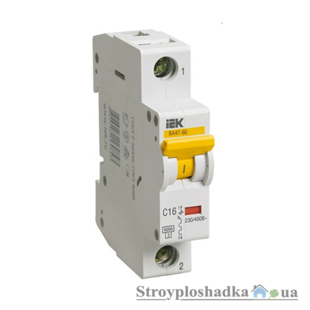 Автоматичний вимикач ІЕК ВА47-60, 32А, 1Р (MVA41-1-032-B)