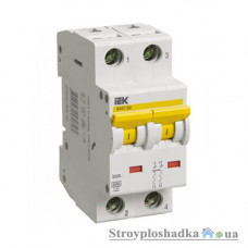 Автоматичний вимикач ІЕК ВА47-60, 20А, 2Р (MVA41-2-020-B)