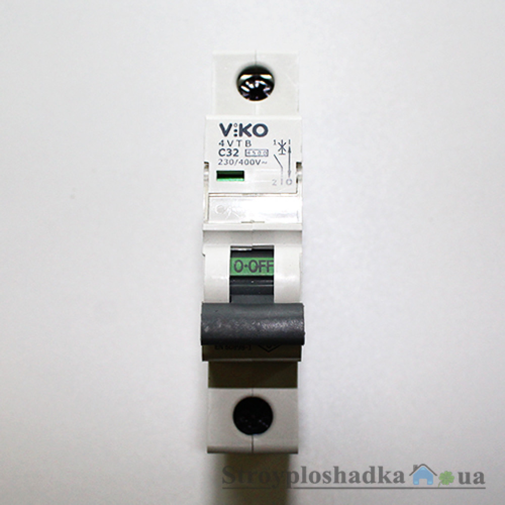Автоматичний вимикач Viko 4VTB-1C32, 32А, 1P, 4.5kA