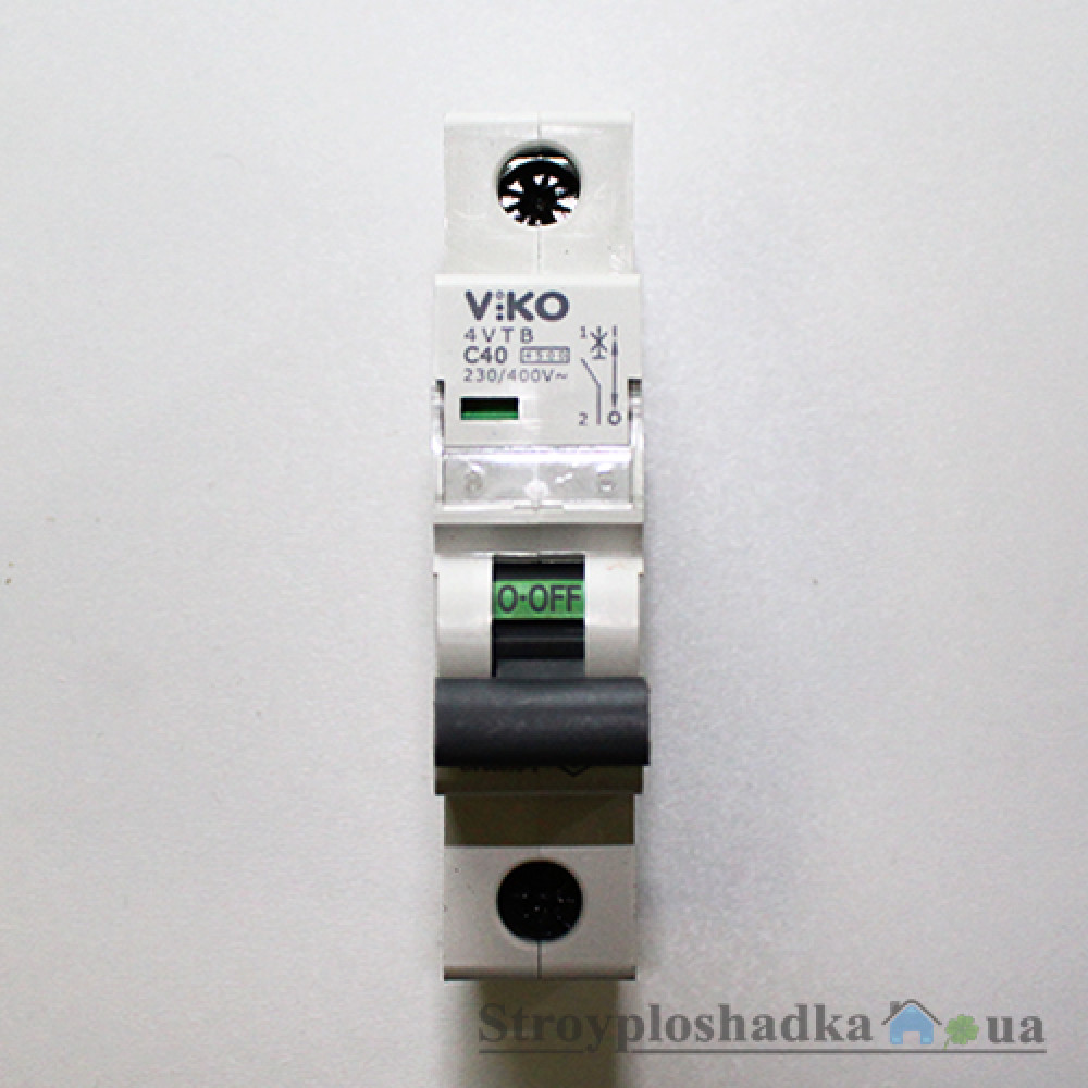 Автоматичний вимикач Viko 4VTB-1C40, 40А, 1P, 4.5kA