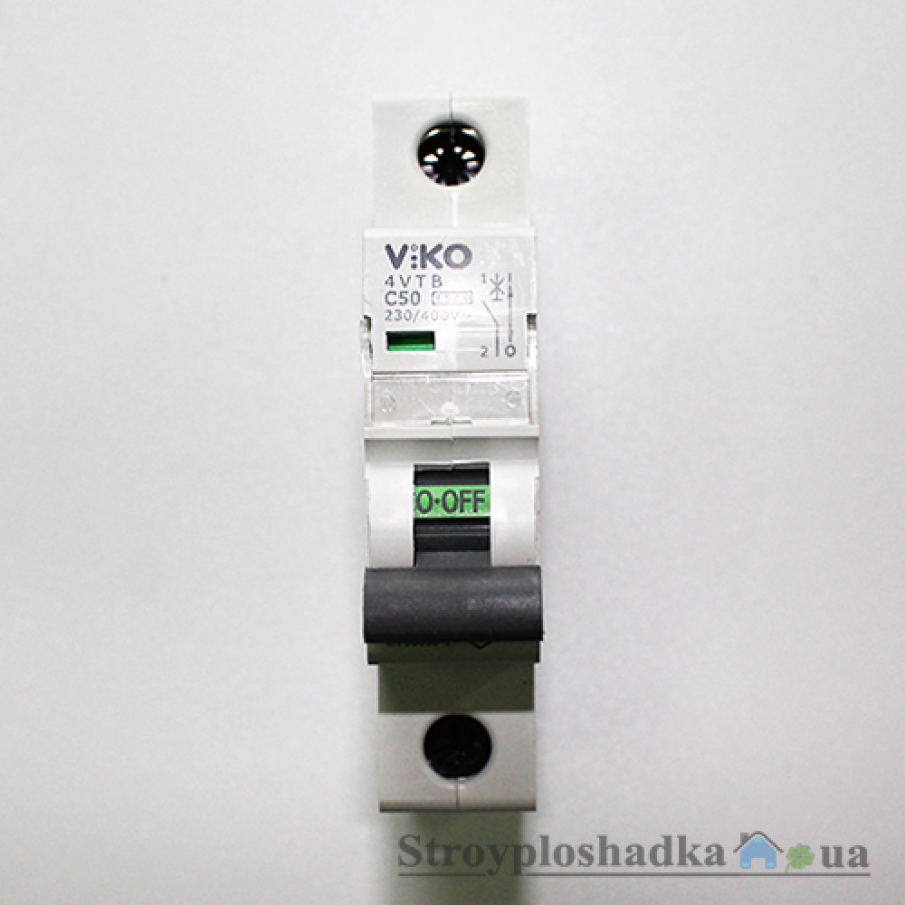 Автоматичний вимикач Viko 4VTB-1C50, 50А, 1P, 4.5kA