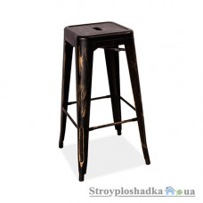 Барный стул Signal Long, 31х31х76 см, металл, черный потертый