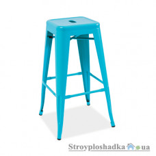 Барный стул Signal Long, 31х31х76 см, металл, голубой