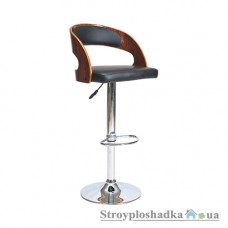 Барний стілець Signal С-091, 40х45х88-110 см, шкірозам+дерево, чорний/горіх