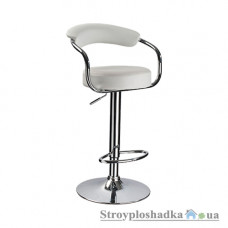 Барний стілець Signal С-231, 35х35х86-106 см, шкірозам, білий
