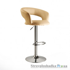 Барний стілець Signal С-328, 36х45х85-106 см, шкірозам, кремовий