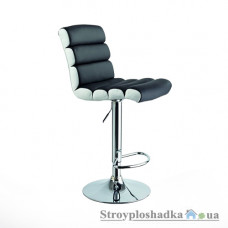 Барний стілець Signal С-617, 42х40х99-120 см, шкірозам, чорно-білий