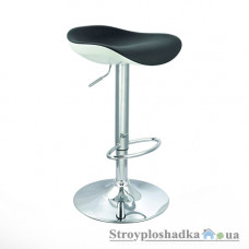 Барний стілець Signal С-631, 40х44х65-87 см, шкірозам, чорно-білий