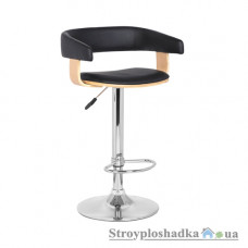 Барний стілець Signal С-923, 39х36х82-103 см, шкірозам+дерево, чорний/дуб