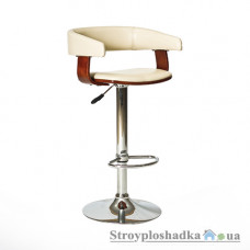 Барний стілець Signal С-923, 39х36х82-103 см, шкірозам+дерево, крем/черешня