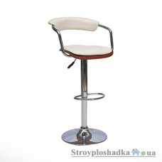 Барний стілець Signal С-973, 43х41х84-106 см, шкірозам+дерево, крем/черешня