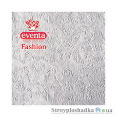 Серветки столові Eventa Fashion, однотонні, срібло, 33x33, тришарові, 20 шт