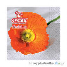 Серветки столові Eventa Fashion, яскрава квітка, 33x33, тришарові, 20 шт