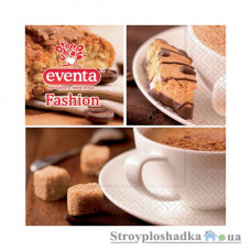 Серветки столові Eventa Fashion, сніданок з кавою, 33x33, тришарові, 20 шт