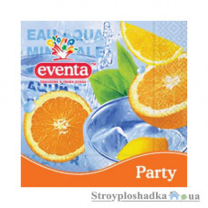 Серветки столові Eventa, коктейль з апельсинами, 33x33, тришарові, 20 шт