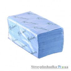 Полотенца бумажные Кохавинка, однослойные, синие, 200 листов