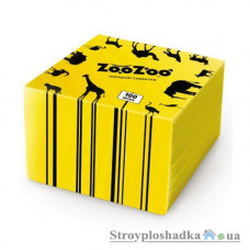 Серветки столові ZooZoo, жовті, 24x23, одношарові, 100 шт