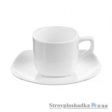 Чашка чайная с блюдцем Wilmax Color WL-993003/1C, 200 мл, фарфор