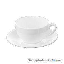 Чашка чайная с блюдцем Wilmax WL-993000, 250 мл, фарфор